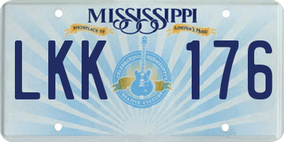 MS license plate LKK176
