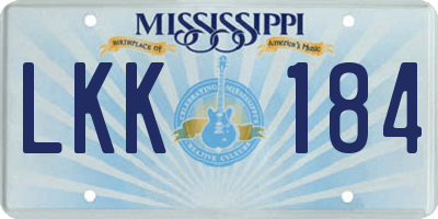MS license plate LKK184