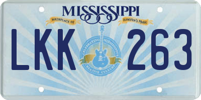 MS license plate LKK263