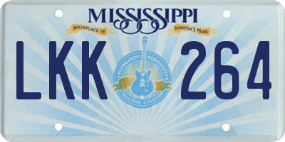 MS license plate LKK264