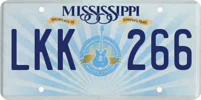 MS license plate LKK266