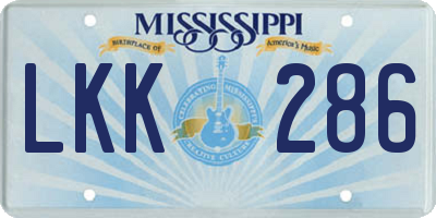 MS license plate LKK286