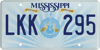 MS license plate LKK295