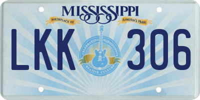 MS license plate LKK306