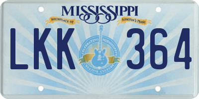 MS license plate LKK364
