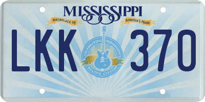 MS license plate LKK370