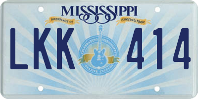 MS license plate LKK414