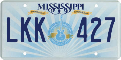 MS license plate LKK427