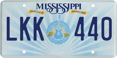 MS license plate LKK440