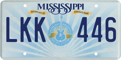 MS license plate LKK446