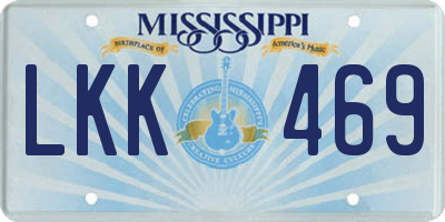 MS license plate LKK469