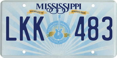 MS license plate LKK483
