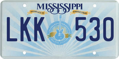 MS license plate LKK530