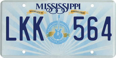 MS license plate LKK564