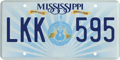 MS license plate LKK595