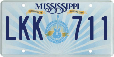 MS license plate LKK711