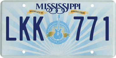 MS license plate LKK771