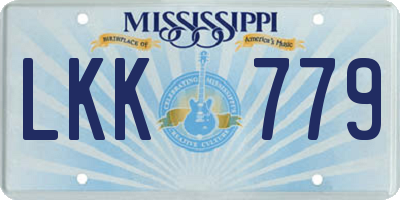 MS license plate LKK779