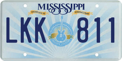 MS license plate LKK811