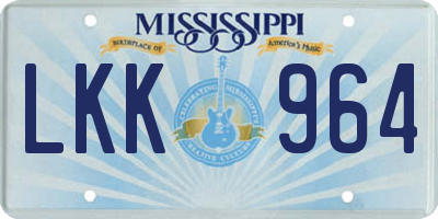 MS license plate LKK964