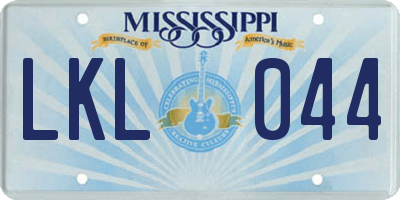 MS license plate LKL044