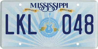 MS license plate LKL048