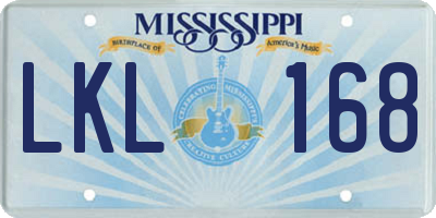 MS license plate LKL168