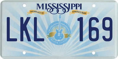 MS license plate LKL169