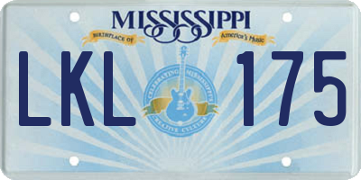 MS license plate LKL175