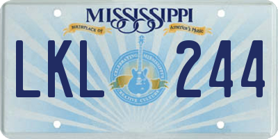 MS license plate LKL244
