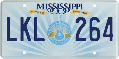 MS license plate LKL264