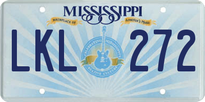 MS license plate LKL272