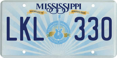 MS license plate LKL330