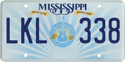MS license plate LKL338