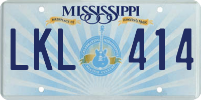 MS license plate LKL414