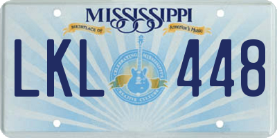 MS license plate LKL448