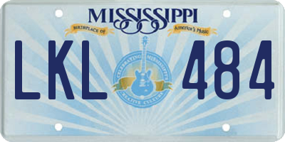 MS license plate LKL484