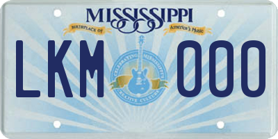 MS license plate LKM000