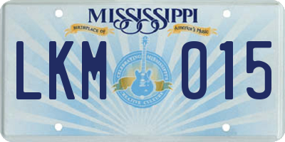 MS license plate LKM015