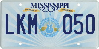 MS license plate LKM050