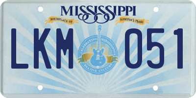 MS license plate LKM051
