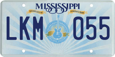 MS license plate LKM055