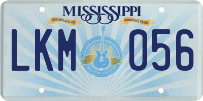 MS license plate LKM056
