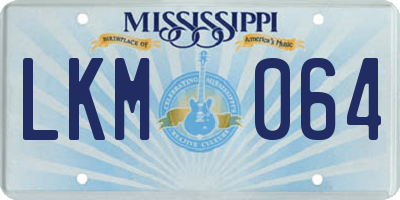 MS license plate LKM064