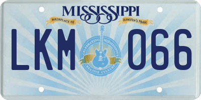 MS license plate LKM066