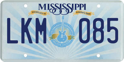 MS license plate LKM085