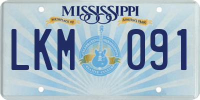MS license plate LKM091