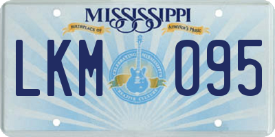 MS license plate LKM095