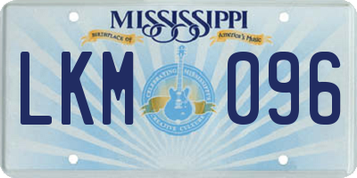 MS license plate LKM096