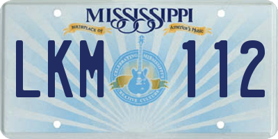 MS license plate LKM112